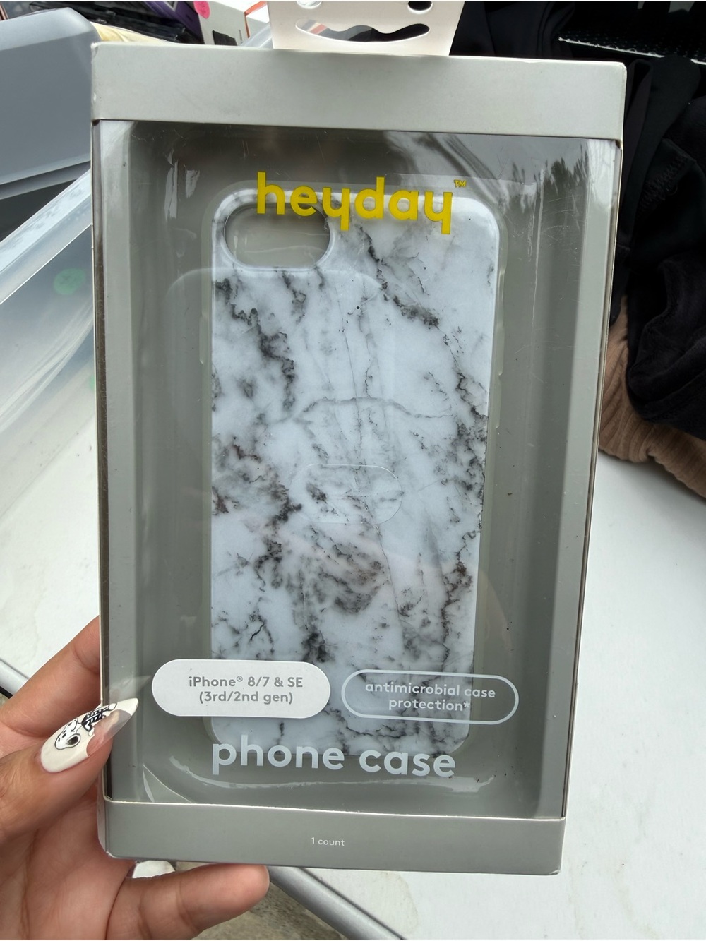 heyday White Marble Slim Phone Case